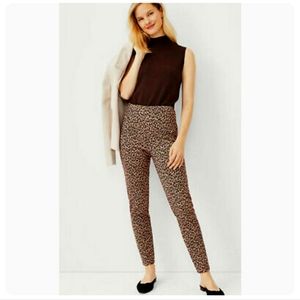 Ann Taylor Petite Animal Print Slim Pant